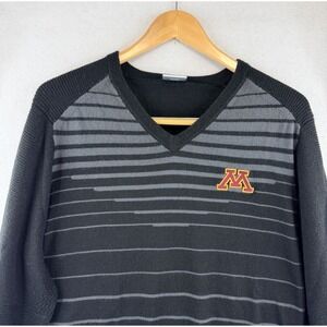 Nike Tour Golf Performance Sweater Mens XL Merino Wool Black Gray, Univ of Minn